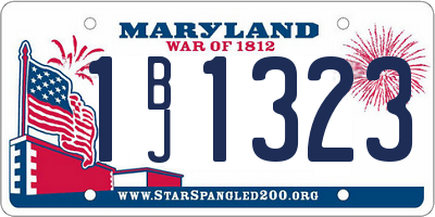 MD license plate 1BJ1323