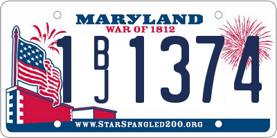 MD license plate 1BJ1374