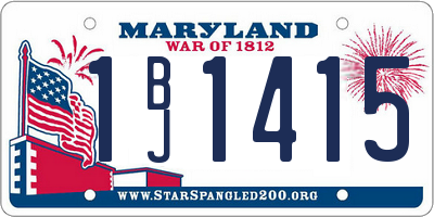 MD license plate 1BJ1415