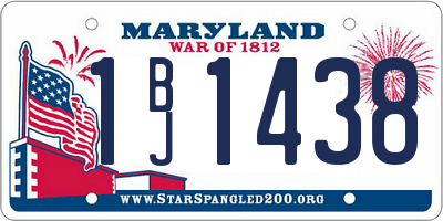 MD license plate 1BJ1438