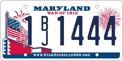 MD license plate 1BJ1444