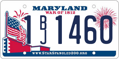 MD license plate 1BJ1460