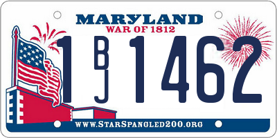 MD license plate 1BJ1462