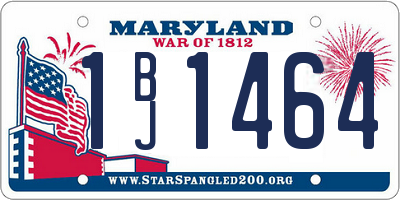 MD license plate 1BJ1464
