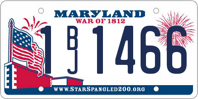 MD license plate 1BJ1466