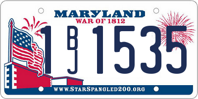 MD license plate 1BJ1535
