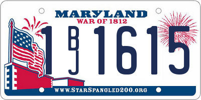 MD license plate 1BJ1615