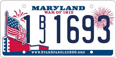 MD license plate 1BJ1693