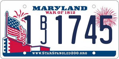 MD license plate 1BJ1745