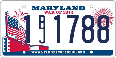 MD license plate 1BJ1788