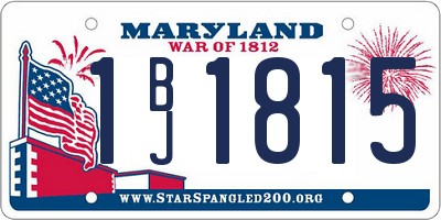 MD license plate 1BJ1815