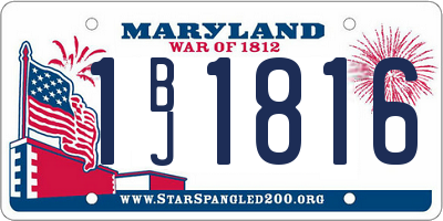 MD license plate 1BJ1816