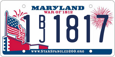 MD license plate 1BJ1817