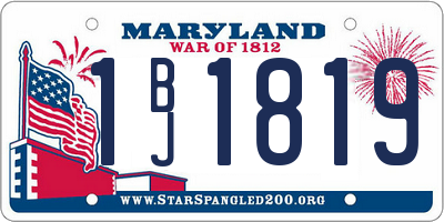 MD license plate 1BJ1819