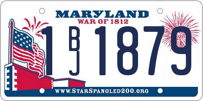 MD license plate 1BJ1879
