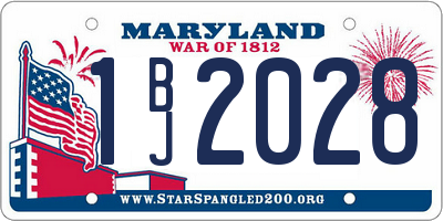 MD license plate 1BJ2028