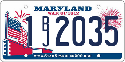MD license plate 1BJ2035