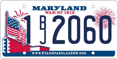 MD license plate 1BJ2060