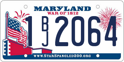 MD license plate 1BJ2064