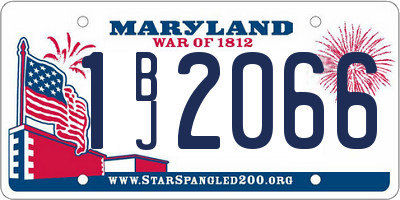 MD license plate 1BJ2066
