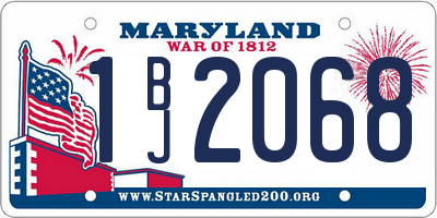 MD license plate 1BJ2068