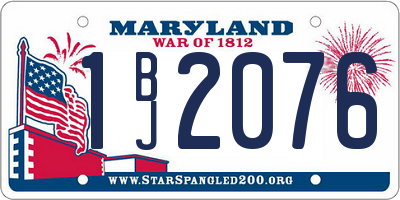 MD license plate 1BJ2076