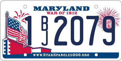 MD license plate 1BJ2079