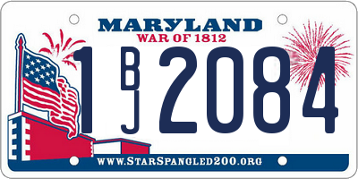 MD license plate 1BJ2084