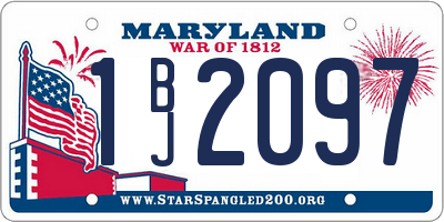 MD license plate 1BJ2097
