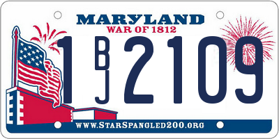 MD license plate 1BJ2109