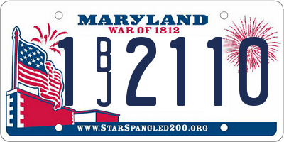 MD license plate 1BJ2110