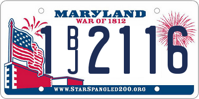 MD license plate 1BJ2116