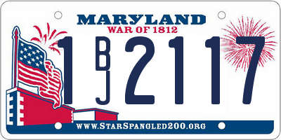 MD license plate 1BJ2117