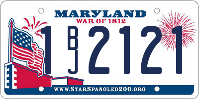 MD license plate 1BJ2121