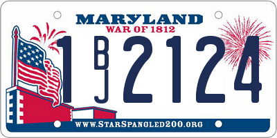 MD license plate 1BJ2124