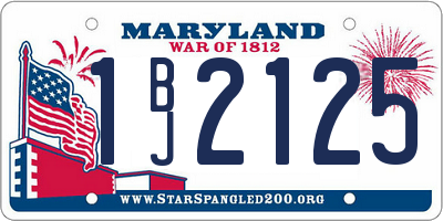MD license plate 1BJ2125