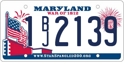 MD license plate 1BJ2139