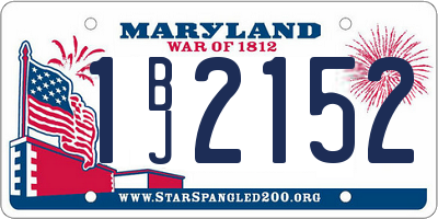 MD license plate 1BJ2152