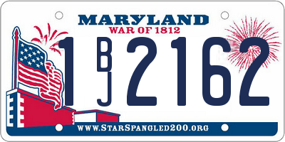 MD license plate 1BJ2162