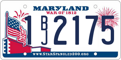 MD license plate 1BJ2175