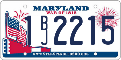 MD license plate 1BJ2215