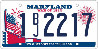 MD license plate 1BJ2217