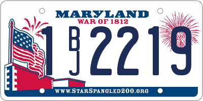 MD license plate 1BJ2219