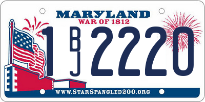 MD license plate 1BJ2220