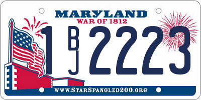MD license plate 1BJ2223