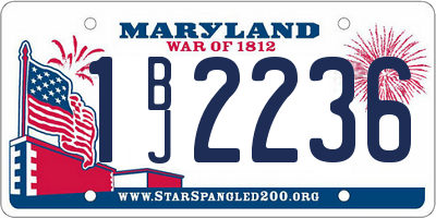 MD license plate 1BJ2236