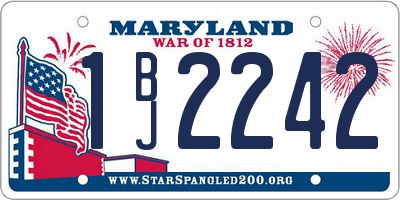 MD license plate 1BJ2242