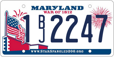 MD license plate 1BJ2247