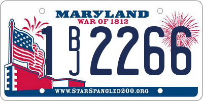 MD license plate 1BJ2266