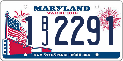 MD license plate 1BJ2291